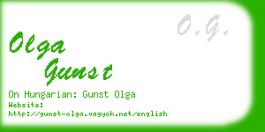 olga gunst business card